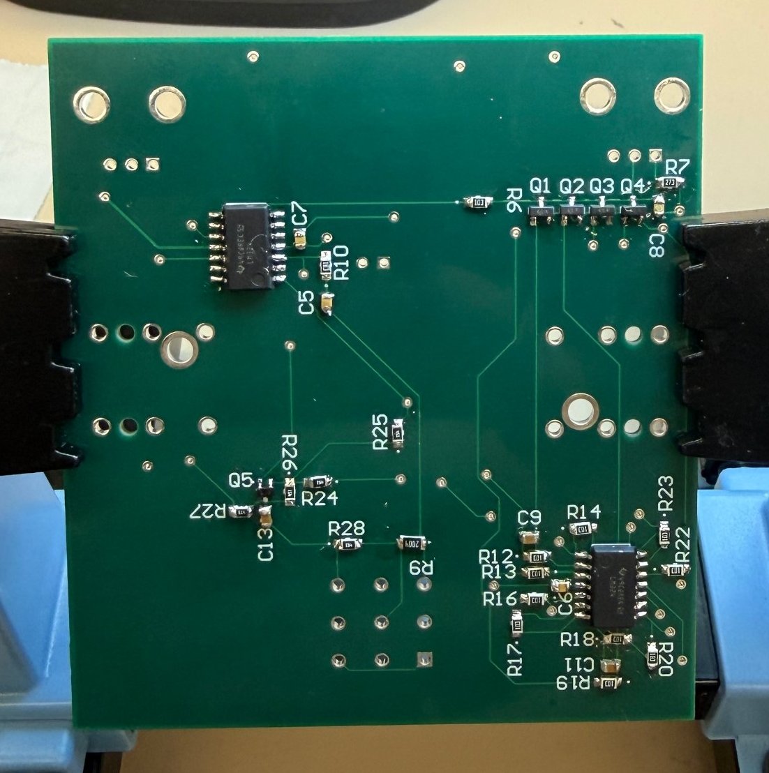PCB with bottom-side surface-mount parts