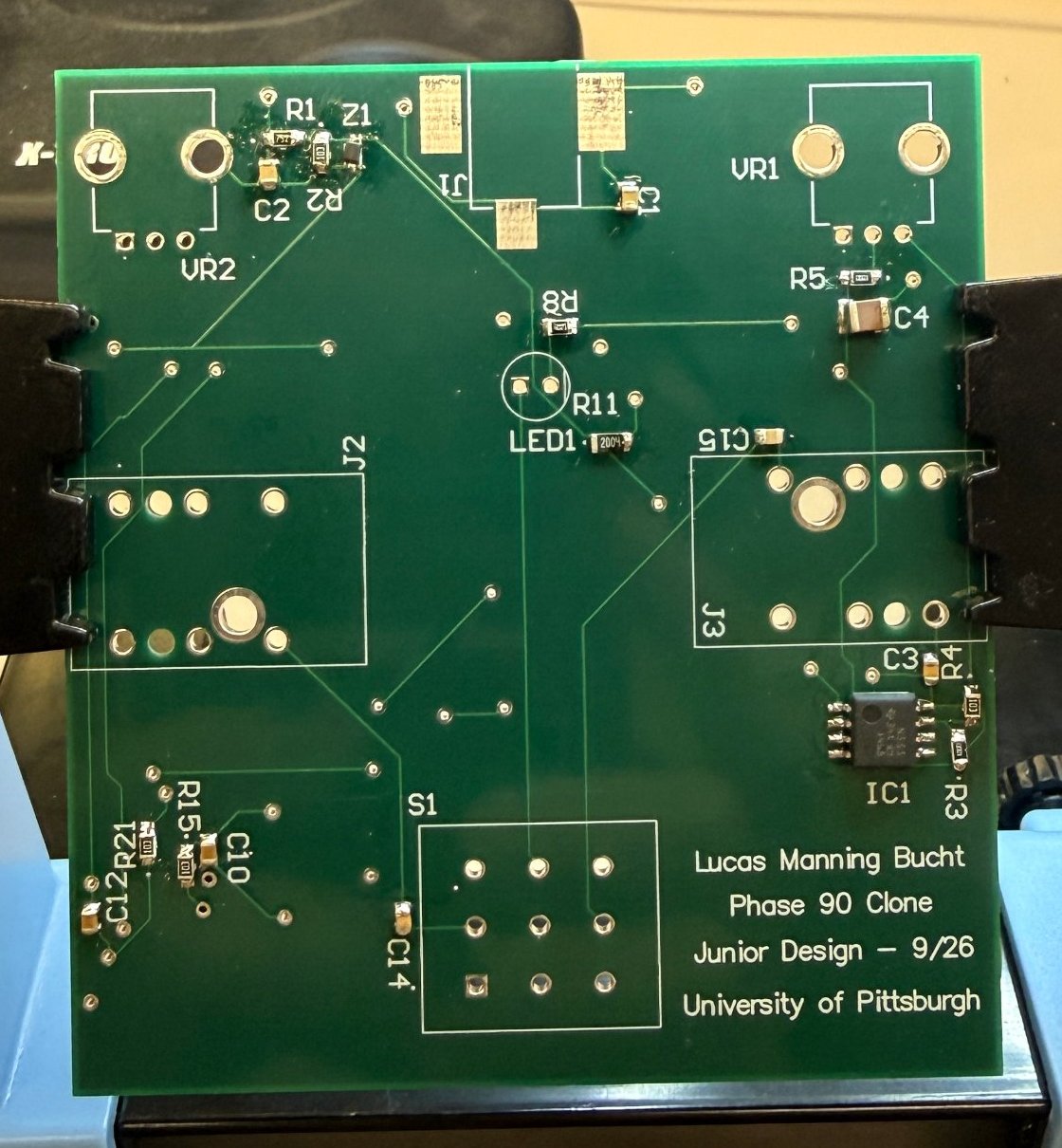 PCB with top-side surface-mount parts