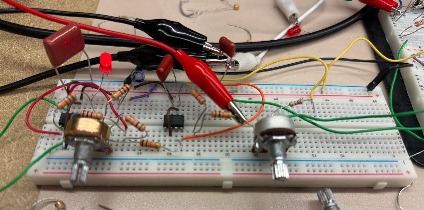 Breadboarded LFO section