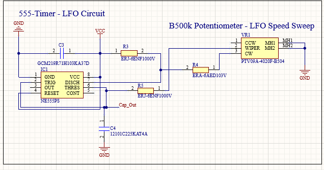 555 timer LFO schematic