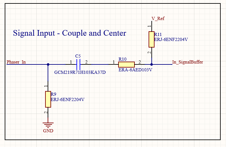 Signal input coupling schematic